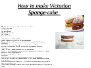 How to make Victorian Sponge-cake