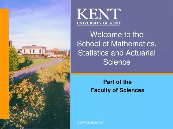 welcome to the school of mathematics statistics and actuarial science