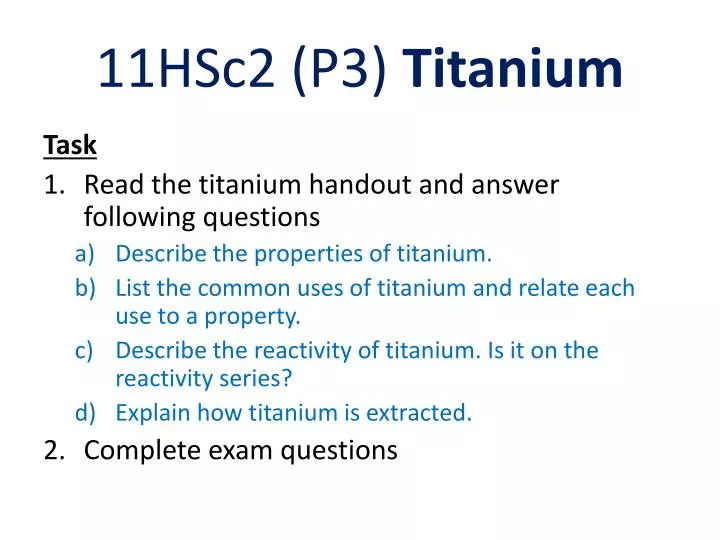 11hsc2 p3 titanium