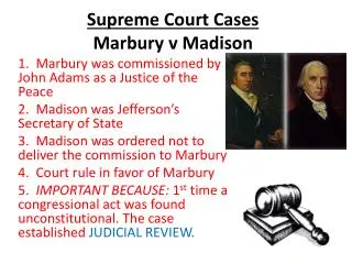 Supreme Court Cases Marbury v Madison