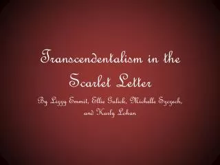 Transcendentalism in the Scarlet Letter