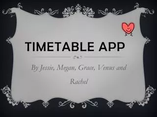 Timetable app