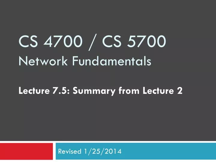 cs 4700 cs 5700 network fundamentals