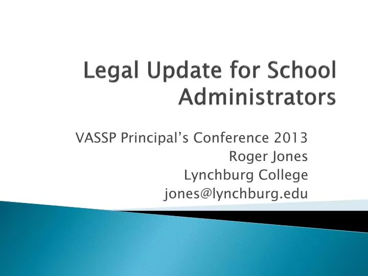 legal update for school administrators