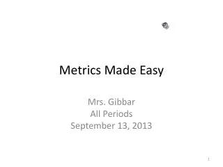 metrics made easy