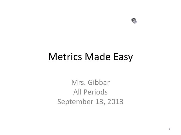 metrics made easy