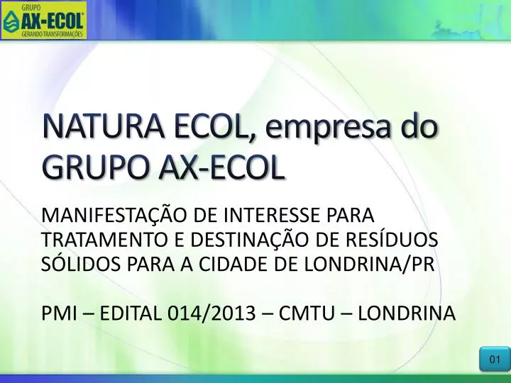 natura ecol empresa do grupo ax ecol