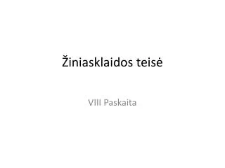 iniasklaidos teis