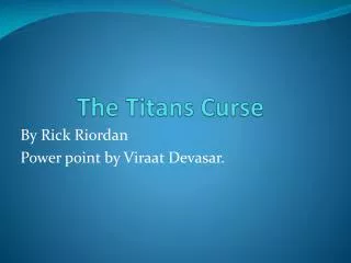 The Titans Curse