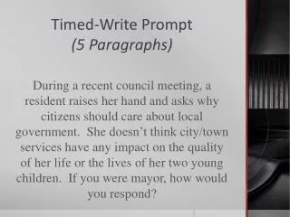 Timed-Write Prompt (5 Paragraphs)