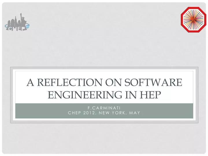 a reflection on software engineering in hep