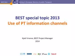 BEST special topic 2013 Use of PT information channels