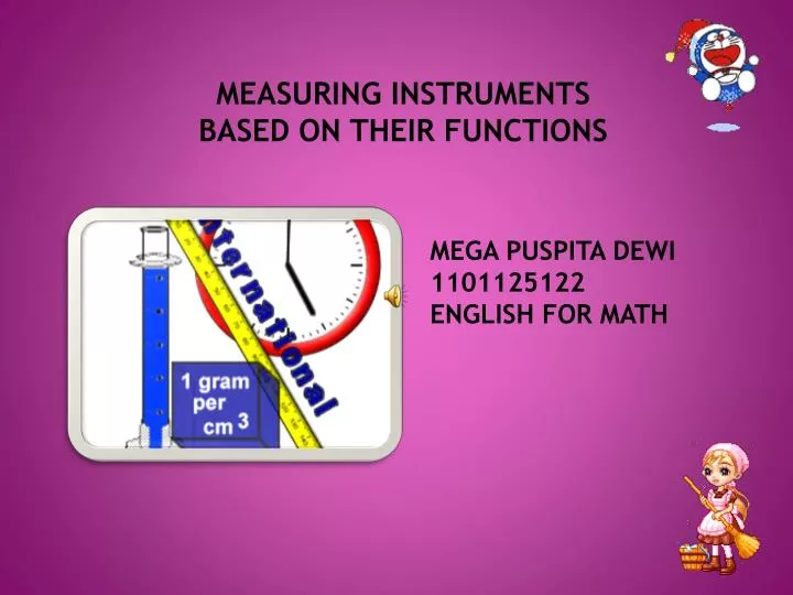 measuring instruments based on their functions