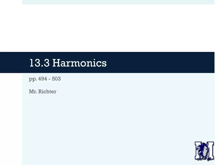 13 3 harmonics