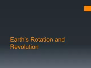 earth s rotation and revolution
