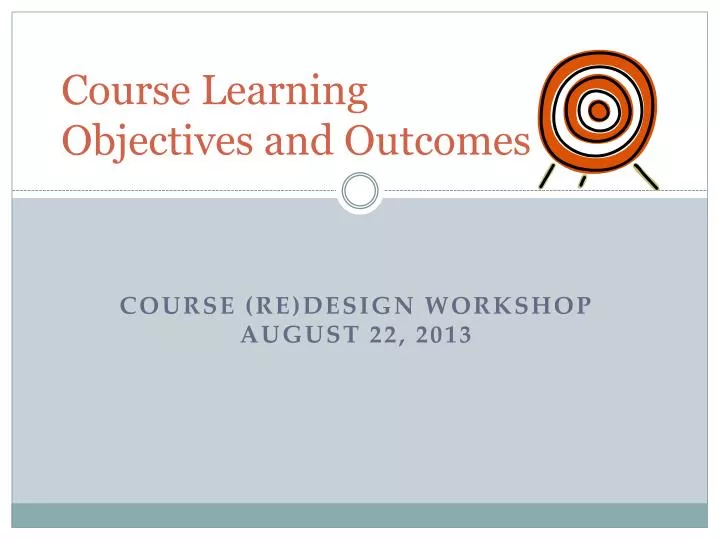 course learning objectives and outcomes
