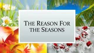 The Reason For the Seasons