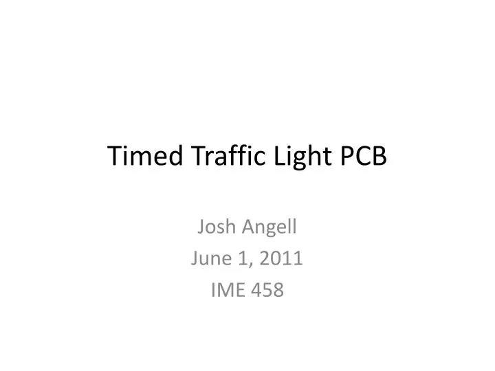 timed traffic light pcb