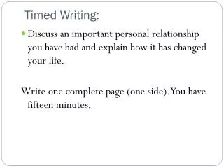 timed writing