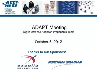 ADAPT Meeting (Agile Defense Adoption Proponents Team)