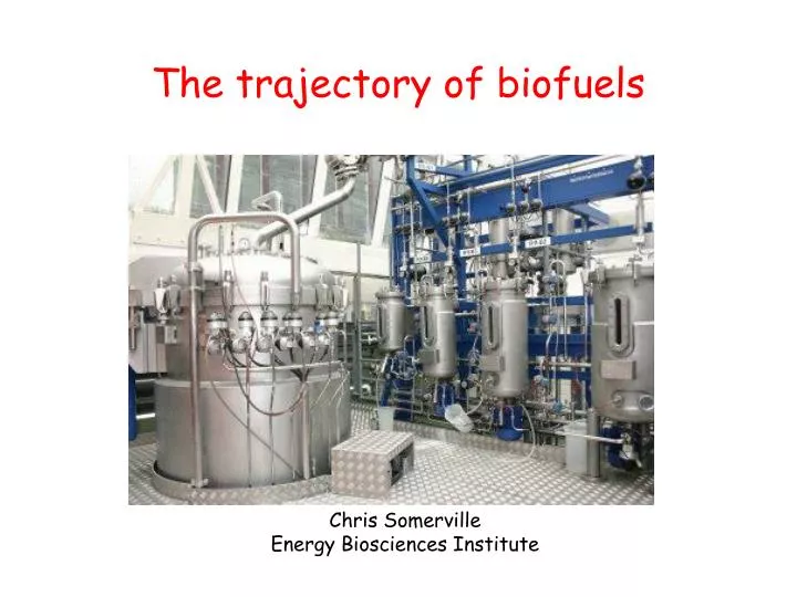 the trajectory of biofuels