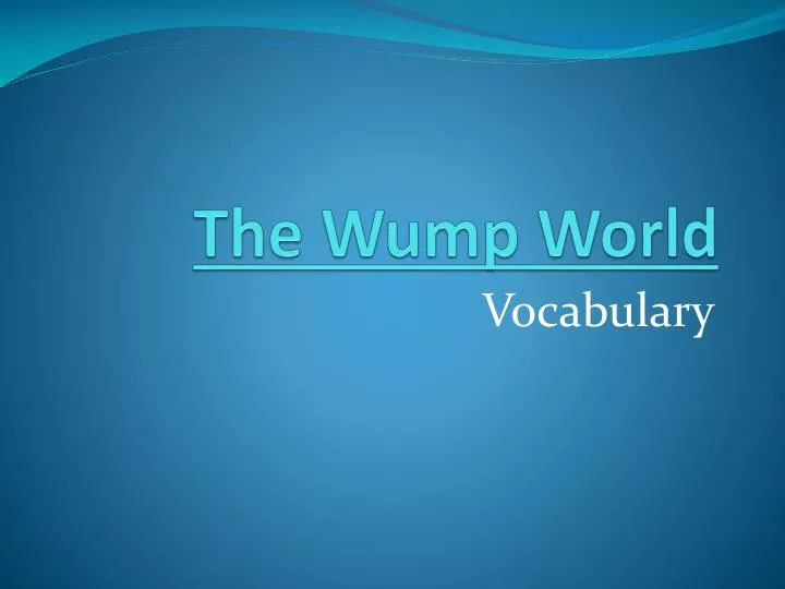 the wump world