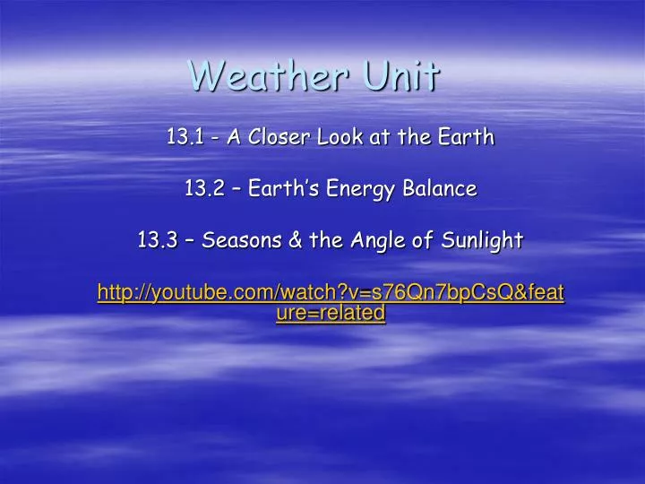 weather unit