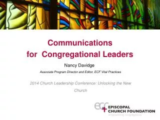 Communications for Congregational Leaders