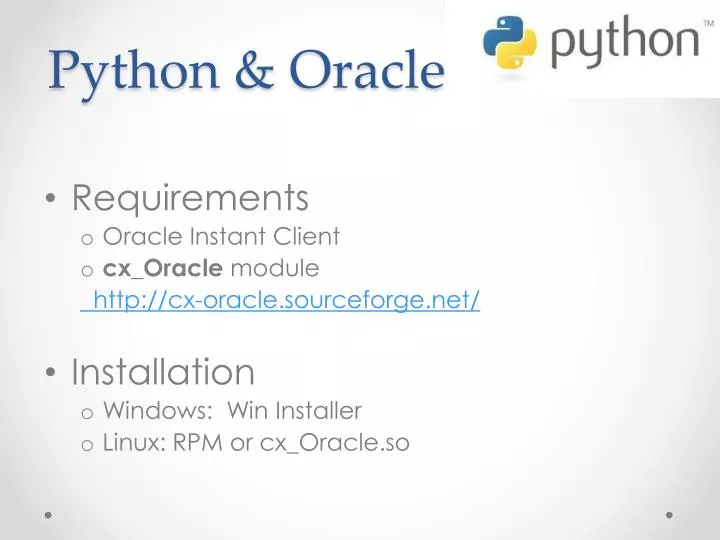 python oracle