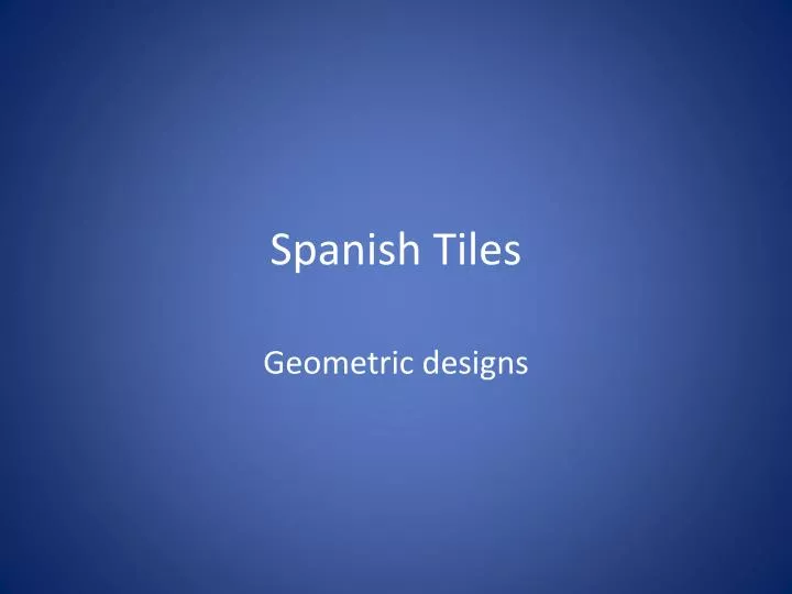 spanish tiles