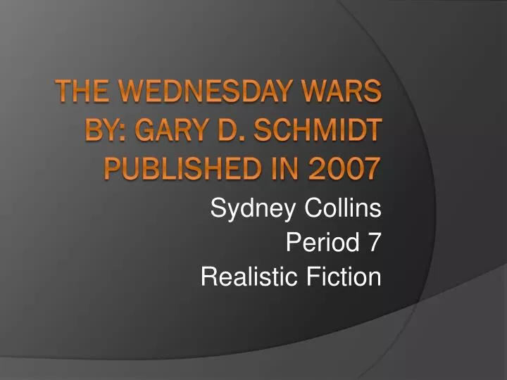 sydney collins period 7 realistic fiction