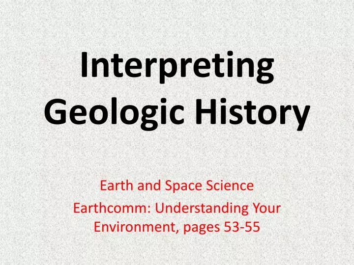 interpreting geologic history