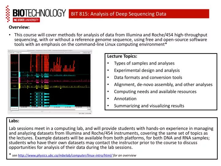 bit 815 analysis of deep sequencing data