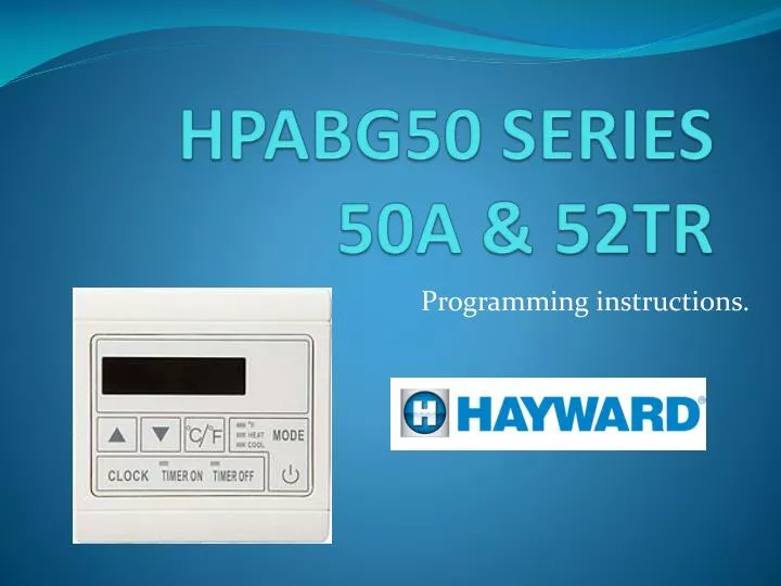 hpabg50 series 50a 52tr