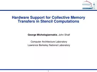 Hardware Support for Collective Memory Transfers in Stencil Computations