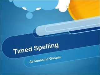 Timed Spelling