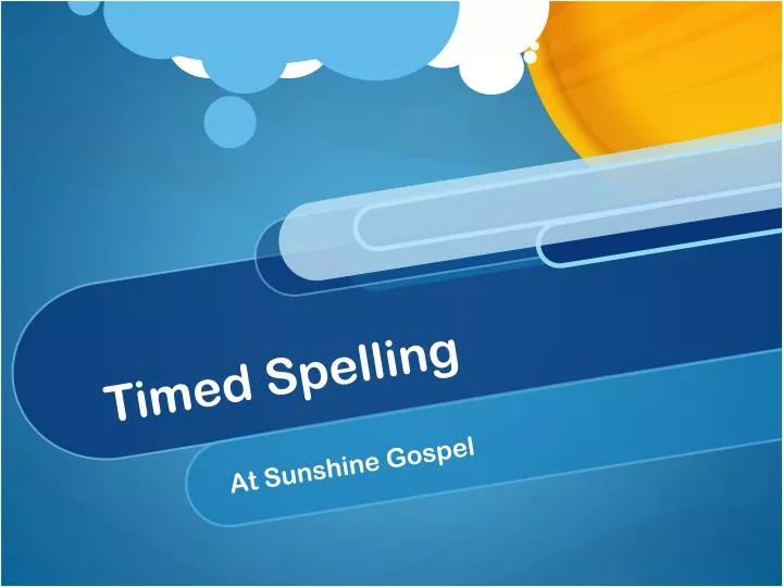 timed spelling