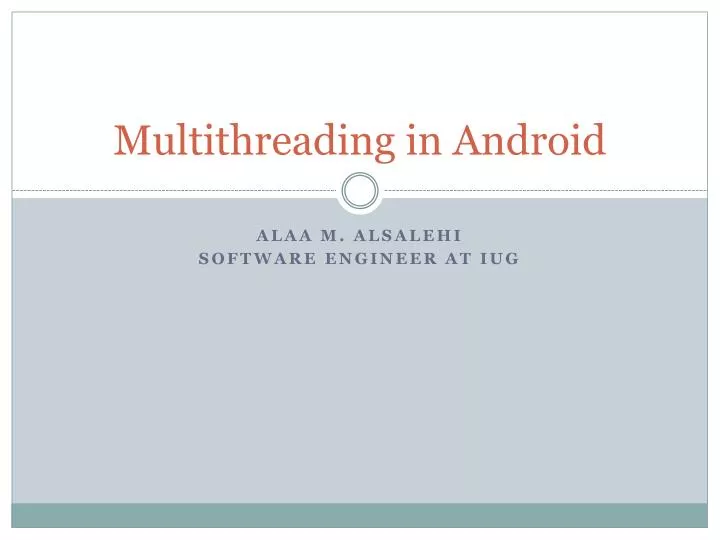 multithreading in android