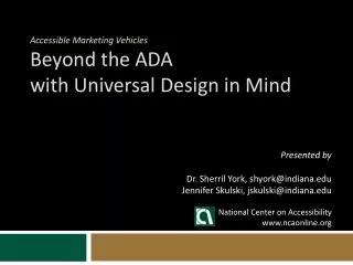 Accessible Marketing Vehicles Beyond the ADA with Universal Design in Mind