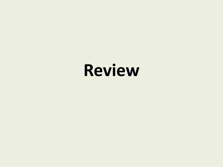 review