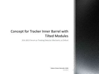 Concept for Tracker Inner Barrel with Tilted Modules