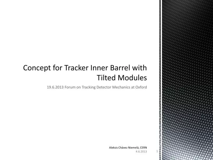 concept for tracker inner barrel with tilted modules