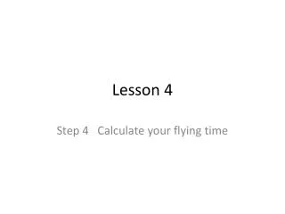 Lesson 4