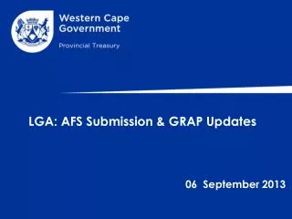 LGA: AFS Submission &amp; GRAP Updates