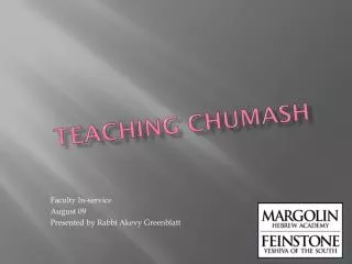 Teaching Chumash