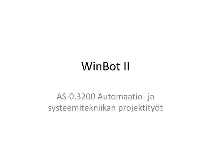 winbot ii