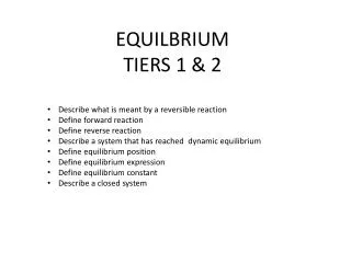 EQUILBRIUM TIERS 1 &amp; 2