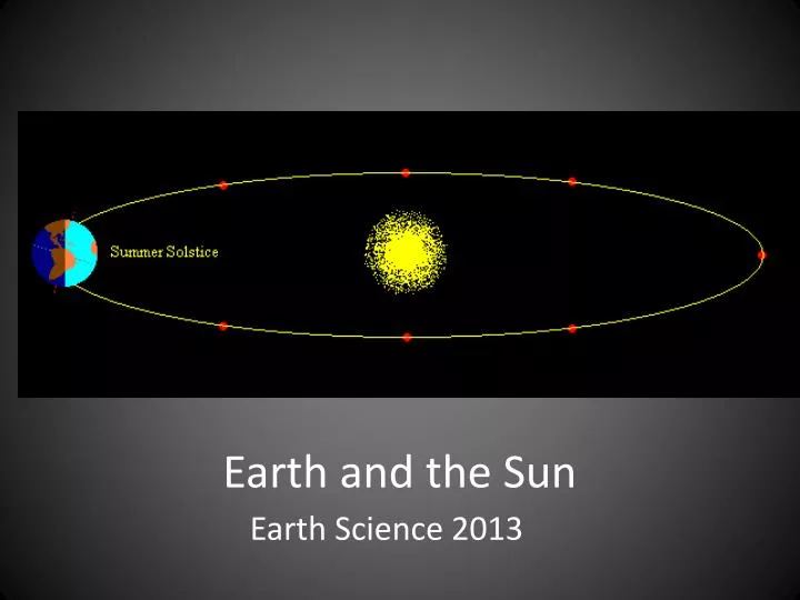 earth and the sun