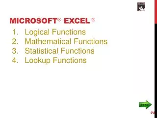Microsoft  Excel 
