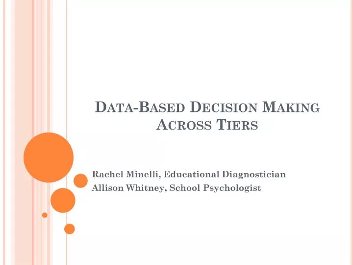 data based decision making across tiers